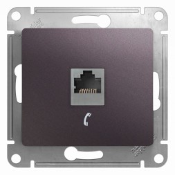 Розетка телефонная RJ11, механизм Schneider Electric Glossa Сиреневый туман GSL001481T