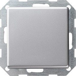Клавишный выключатель Gira E22 Алюминий с самовозвратом и тыльной подсветкой 2850203