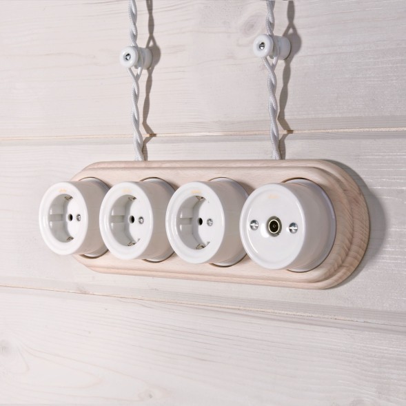 Ретро кабель витой 2х1,5 белый 50 м Werkel W6452501