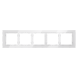 Рамка стеклянная VOLTUM S70 на 5 постов, (белый, стекло)
