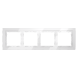 Рамка стеклянная VOLTUM S70 на 4 поста, (белый, стекло)