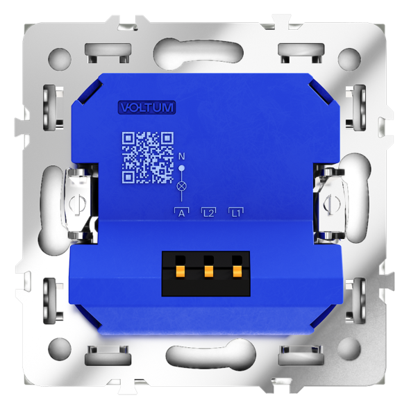 Светорегулятор встраиваемый VOLTUM S70 поворотно-нажимной 600 Вт, (белый матовый)