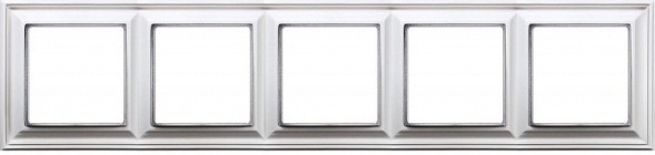 Рамка Jung ECO Profi Deco Белый 5 постов горизонтальная/вертикальная EPD485WW