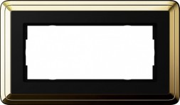 Рамка Gira Classix Латунь / Черный 2-постовая 1002632