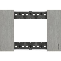 Рамка Bticino Living Now ACCIAIO 3-модульная KA4803ZG