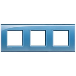 Рамка Bticino LivingLight Квадрат Голубой 2+2+2 модуля LNA4802M3AD