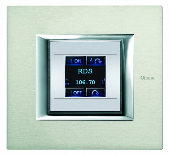 Рамка Bticino Axolute Квадрат Алюминий 2-модульная HA4802XC