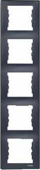 Рамка Schneider Electric Sedna Графит 5 постов вертикальная SDN5801570