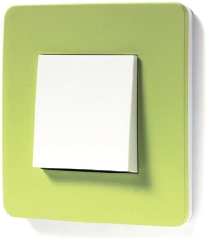 Рамка Schneider Electric Unica Studio Color Зеленое яблоко / Белый 1 пост NU280211
