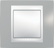 Рамка Schneider Electric Unica Хамелеон Серый / Белый 1 пост MGU6.002.865