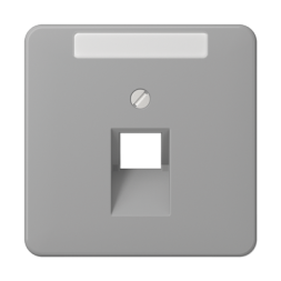 Накладка Jung CD серия серая 1-ой наклонной ТЛФ/комп розетки с полем для надписи CD569-1NAUAGR