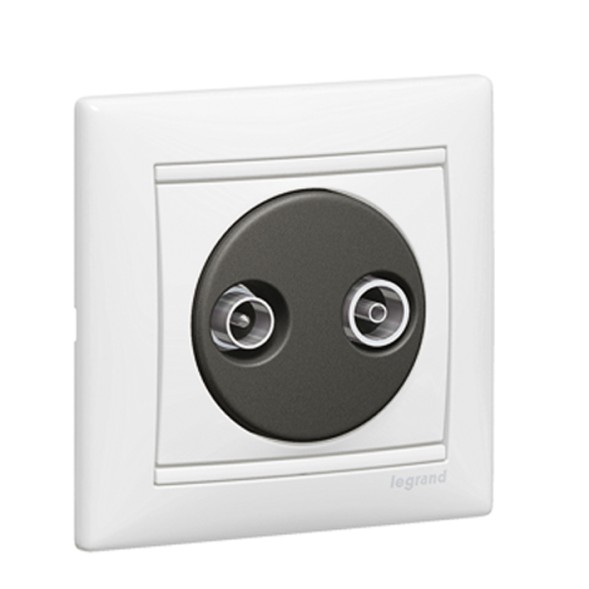 Розетка TV-FM Legrand Valena Белый единственная (каб сеть) 862 МГц 1.5 дБ 774432