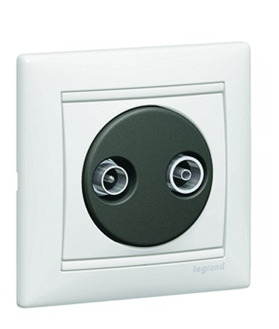 Розетка TV-FM Legrand Valena Белый единственная (каб сеть) 862 МГц 1.5 дБ 774432