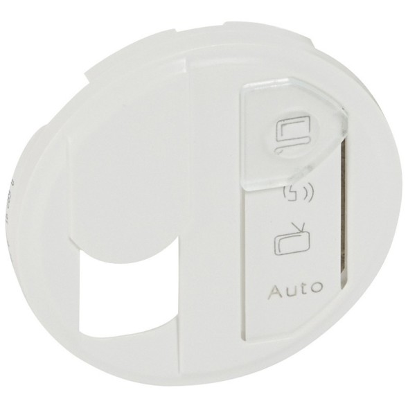 Лицевая панель розетки Legrand Celiane белая простой RJ45 068291