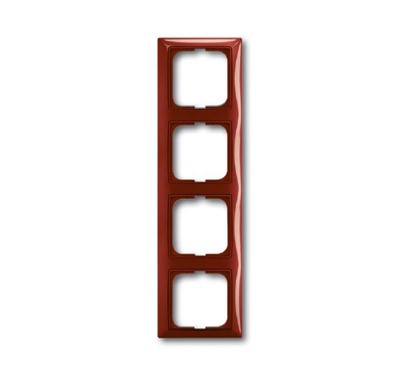Рамка ABB Basic 55 Foyer-red 4 поста 2CKA001725A1519 2514-97-507