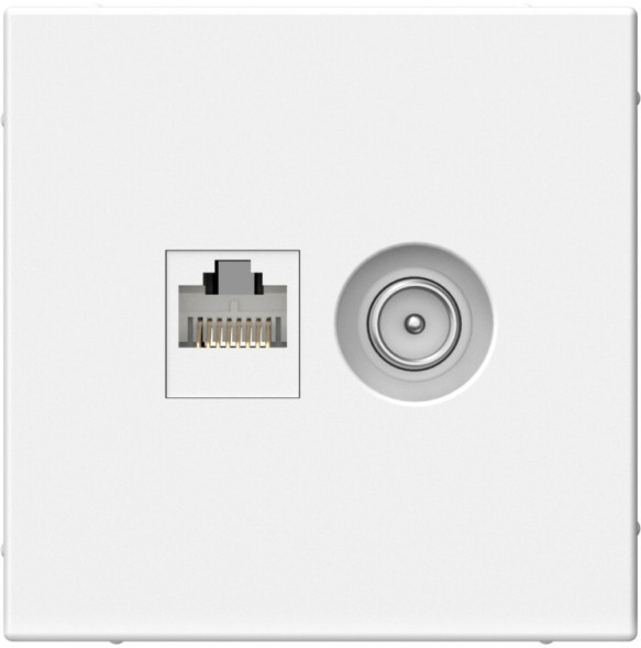 Розетка двойная Systeme Art Gallery ТВ + компьютерная RJ45 кат. 5e Schneider Electric Systeme Art Gallery GAL000189