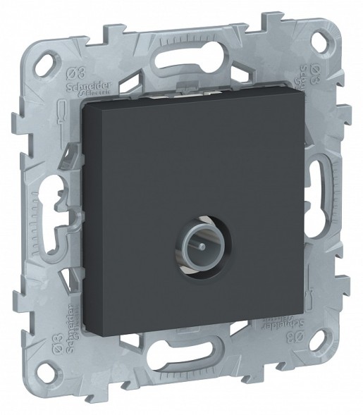 Розетка TV Schneider Electric Unica Studio Антрацит 1очная NU546254