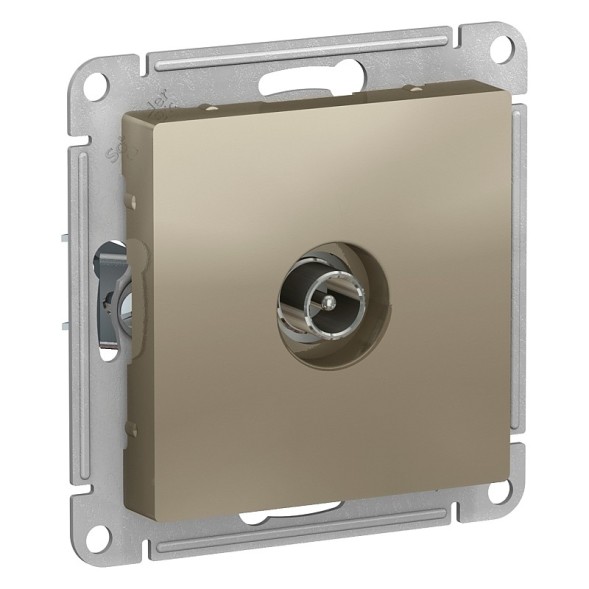 TV Розетка Schneider Electric Atlasdesign Шампань оконечная 1DB, механизм ATN000591