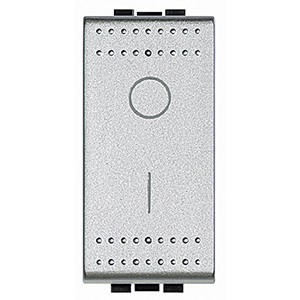 Выключатель Bticino LivingLight Алюминий 2-х полюсный, 16AX NT4002N