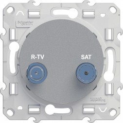Розетка R-TV\SAT Schneider Electric Odace алюминий индвидуальная S53R454