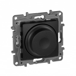 Светорегулятор Legrand Etika антрацит поворотный без нейтрали 300Вт 672619