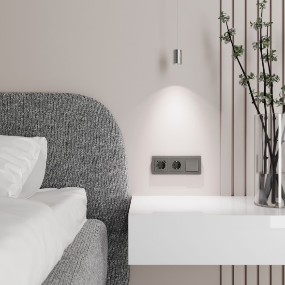 Клавиша для выключателя перекрестного (графит акрил) Werkel W1119044