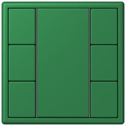 Кнопочный модуль КNX Jung Les Couleurs® Le Corbusier vert fonce F 50 с тремя парами кнопок LC503TSA32050