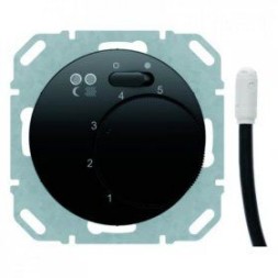 Регулятор температуры помещения Berker R.1 Черный пола с замыкающим контактом 20342045