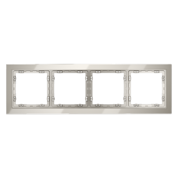 Рамка стеклянная VOLTUM S70 на 4 поста, (кашемир, стекло)