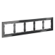 Рамка стеклянная VOLTUM S70 на 5 постов, (графит, стекло)