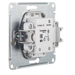 2-клавишный ВЫКЛЮЧАТЕЛЬ с подсветкой, сх.5а, 10АХ, механизм, быстрозажим. клем., ГРИФЕЛЬ Schneider Electric Art Gallery GAL000753S