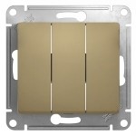 3-клавишный Выключатель, сх.1+1+1, 10АХ, механизм Schneider Electric Glossa Титан GSL000431