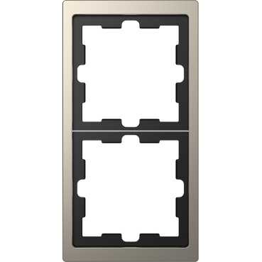 Рамка Merten D-Life Никель 2 поста MTN4020-6550