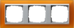 Рамка Gira Event Янтарный / Алюминий 3 поста 021369