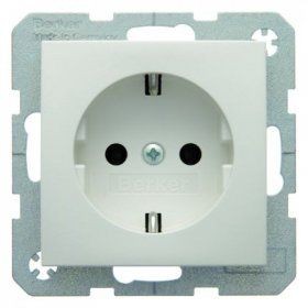 Штепсельная розетка Berker R.1 полярная белизна, матовый SCHUKO 47431909