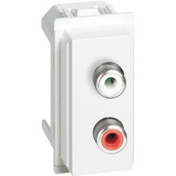 Модуль двойного RCA Bticino Living Now белый KW4269R
