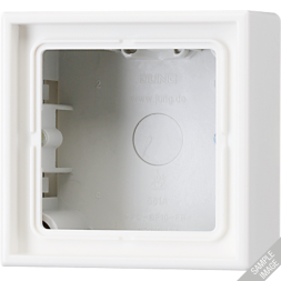 Коробка Jung LS серия слоновая кость 1-ая для накладного монтажа с основанием LS581AW