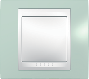 Рамка Schneider Electric Unica Хамелеон Морская волна / Белый 1 пост MGU6.002.870