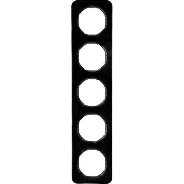 Рамка Berker R.1 Черный 5 постов 10152145