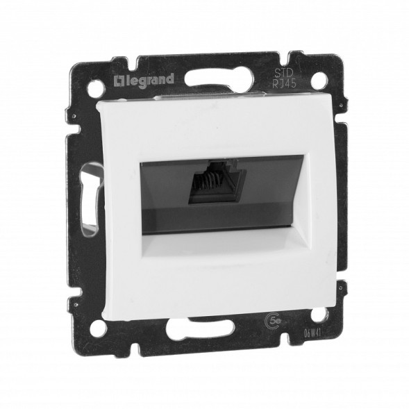 Розетка компьютерная Legrand Valena Белый (RJ45) 1-ая 5кат.крепление винт.(без лапок) 774238