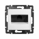 Розетка компьютерная Legrand Valena Белый (RJ45) 1-ая 5кат.крепление винт.(без лапок) 774238