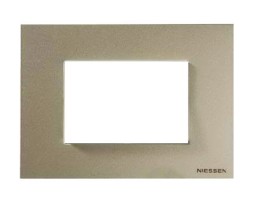 Рамка ABB Zenit Шампань итальянского стандарта 3 модуля 2CLA247300N1901 N2473 CV