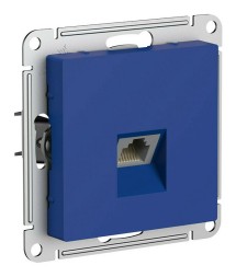 ATN001186 Atlasdesign РОЗЕТКА компьютерная RJ45, кат. 6A, механизм Аквамарин Schneider Electric