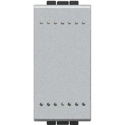 Выключатель Bticino LivingLight Алюминий с винтовыми клеммами, 1 модуль NT4001N