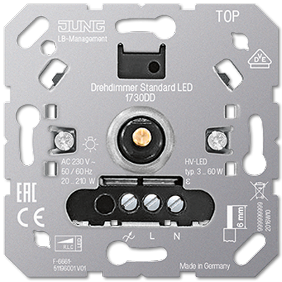Роторный диммер Jung SL серия стандарт LED 1730DD