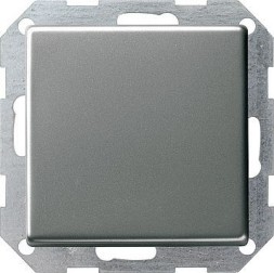 Выключатель Gira E22 Сталь с самовозвратом с клавишей 10А/250В в сборе 012120