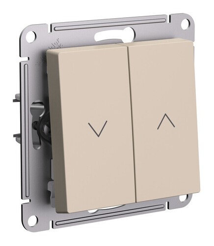 ATN001219 Выключатель для жалюзи 2-клавишный Systeme Electric ATLASDESIGN, скрытый монтаж, песочный Schneider Electric