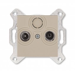 Розетка TV-R ABB Levit кофе макиато проходная 7дБ 2CHH083607A6018 5011H-A03607 18W