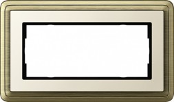 Рамка Gira Classix Бронза / Кремовый 2-постовая 1002623