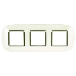 Рамка Bticino Axolute Овал Серебро 2+2+2 модулей HB4802M3SAN
